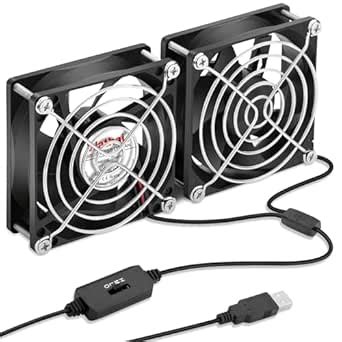 Wathai 80mm x 80mm x 25mm USB Fan 5V for Computer Laptop Router DVR ...