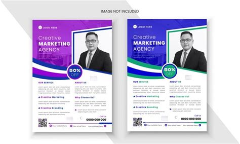 Flyer-Vorlage Geometrische Form, die für das Layout von ...