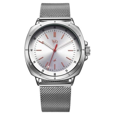 Buy Online Fastrack Vyb Pioneer Quartz Analog Silver Dial Silver Metal ...