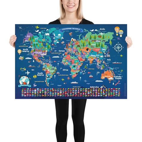 World Map Poster 的图像结果