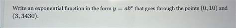 Write a Exponential Function Using Y ABX 的图像结果