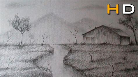 Landscape Pencil Drawing For Beginners – Warehouse of Ideas