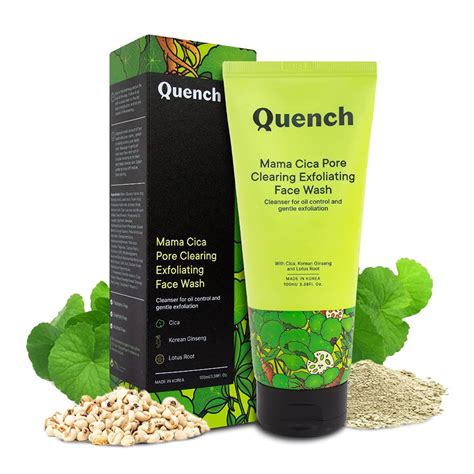 Buy Quench Mama Cica Pore Clearing Exfoliating Face Wash, 100 ml | 19 ...