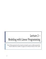 Linear Programming Lecture 的图像结果