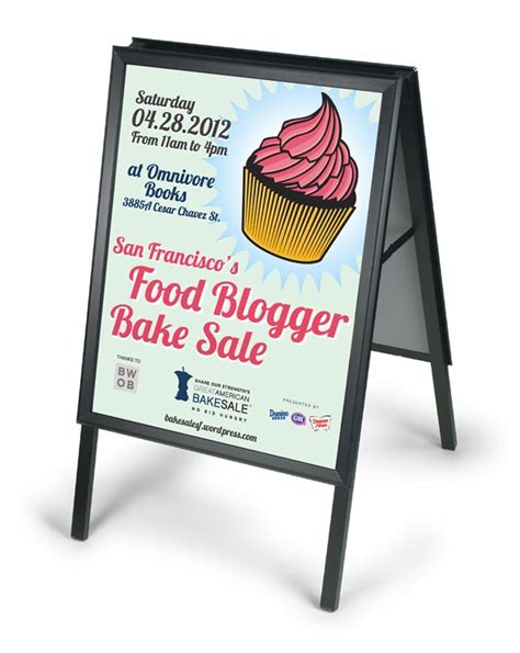 Displays2go Snap-Open A-Frame Sidewalk Sign for 22 x 28 Inches Posters ...