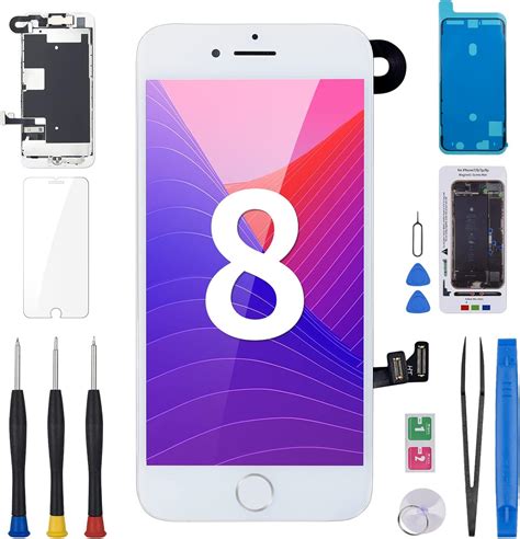 Amazon.com: BESJMYT for iPhone 8 Screen Replacement 4.7" White with ...