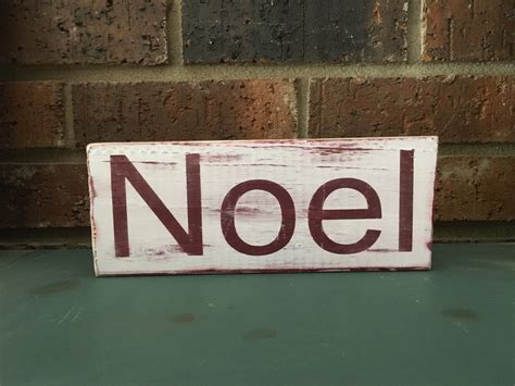 Noel Wood Sign - Etsy