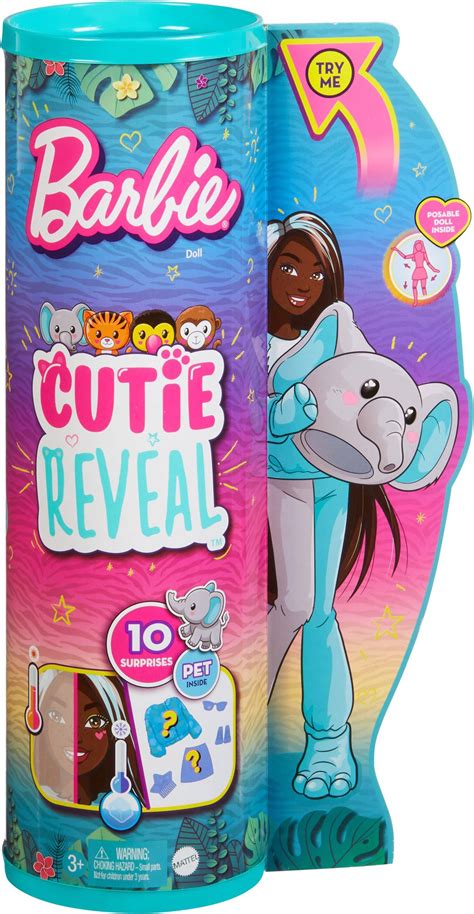Barbie Cutie Reveal Jungle Series Doll Elephant • Price