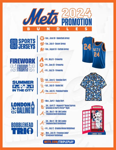 Promotional Giveaway / Event Schedule | New York Mets