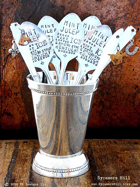 The ORIGINAL Mint Julep Recipe Cocktail Stirrers by Sycamore Hill ...