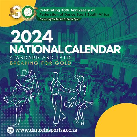 2024 National Calendar for Standard, Latin & Breaking For Gold dance events in South Africa ...