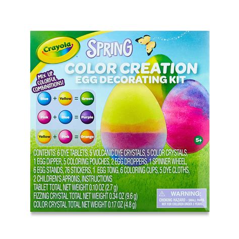 Crayola Creative Egg Decorating Kit, Easter Egg Dye, Party Pack, 58 ...