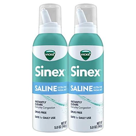Buy Vicks Sinex, Saline Nasal Spray, Daily Use, Gentle Ultra-Fine Nasal ...