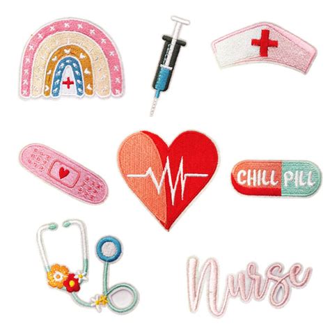 Medical Badge Embroidery Patch,nurse Patch,stethoscope Patch,pill Patch ...