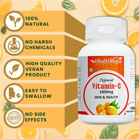 Buy HEALTH VEDA ORGANICS NATURAL VITAMIN C TABLETS FOR BOOSTING ...
