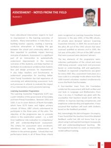 Assessment : notes from the field - ePrints@APU