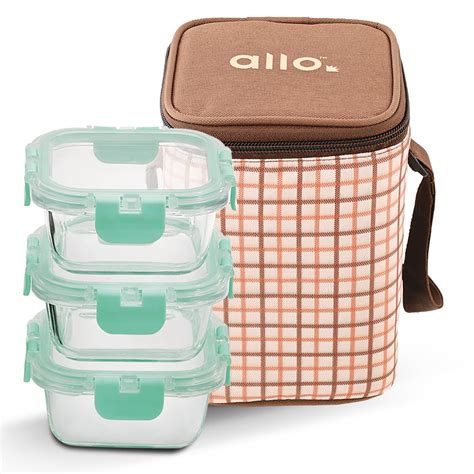310ml x 3 Allo FoodSafe Microwave Oven Safe Glass Lunch box – Allo Innoware