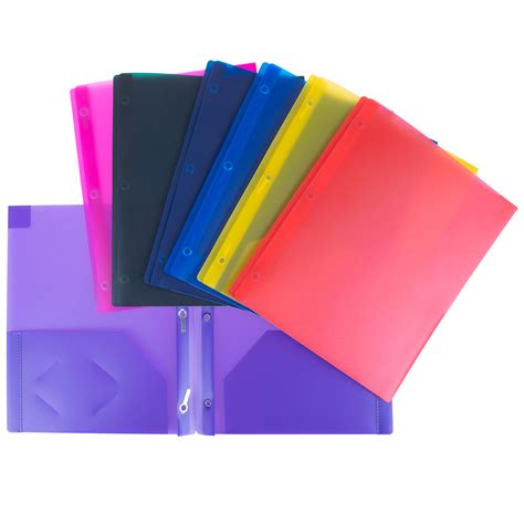 Geocan - Translucent plastic 2-pocket duo-tang folder with fasteners ...