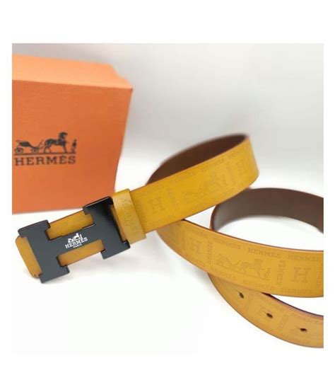Hermes Yellow Leather Casual Belt: Buy Online at Low Price in India ...