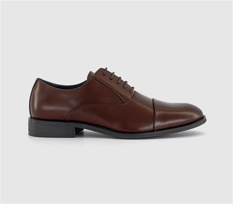 OFFICE Middleton Toecap Oxford Shoes Chocolate Brown - Men’s Smart Shoes