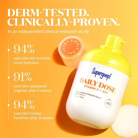 Supergoop! Daily Dose Vitamin C Serum Sunscreen With Spf 40 ...