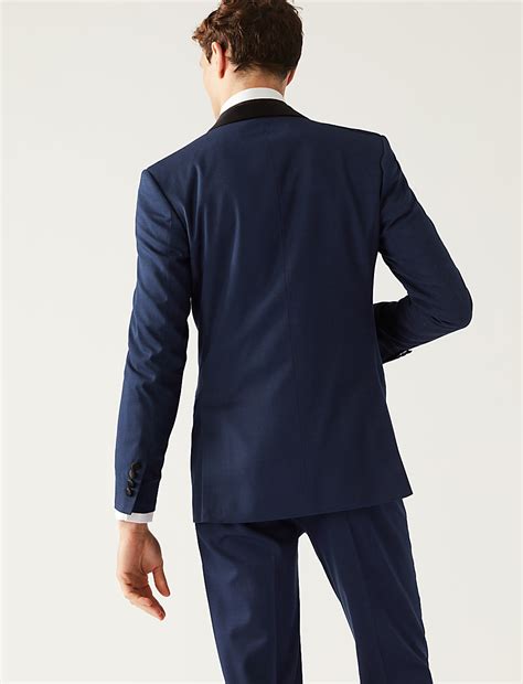 Buy Navy Slim Fit Tuxedo Jacket at Marks & Spencer
