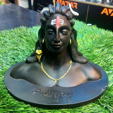 Large Adiyogi Black Statue for Home Decor, Car Dashboard | Adiyogi ...