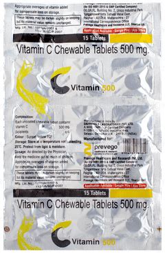 C Vitamin 500 Tablet 15 - Uses, Side Effects, Dosage, Price | Truemeds