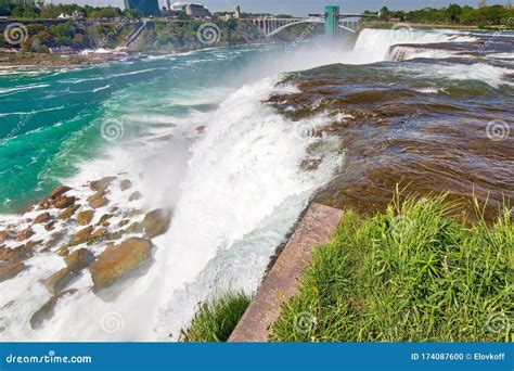 Scenic View of Niagara Falls, American Side Stock Photo - Image of fall ...