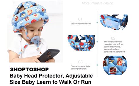 SHOPTOSHOP Baby Infant Toddler Helmet, No Bump Safety Head Cushion ...