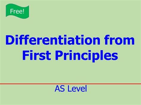 Image result for Differentiation From First Principles