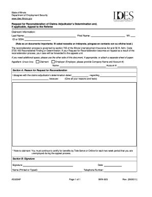 Illinois Unemployment Appeal Form - Fill Online, Printable, Fillable ...