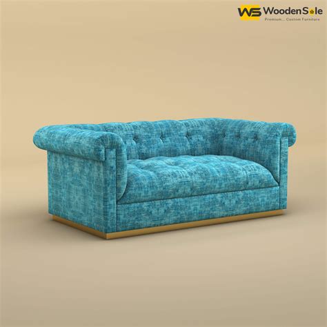 Buy Morrison 2 Seater Fabric Sofa (Cotton, Teal Blue) Online In India ...