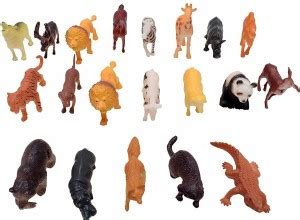 AZZ TOYS Zoo Wild Animals Figures Set for Kids - Pack of 20 Animals ...