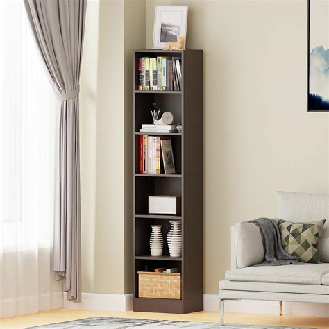 Lukzer 6 Layer Multipurpose Engineered Wood Open Book Shelf Storage ...
