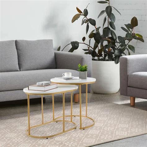 Kyona Nesting Coffee Table Set Of 2 – Saajawat