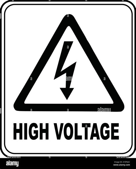 High Voltage sign Black, high voltage Black sign, triangle sign ...