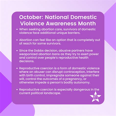 October Activitea: National Domestic Violence Awareness Month — Texas ...