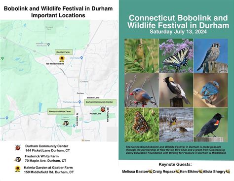 CONNECTICUT BOBOLINK AND WILDLIFE FESTIVAL IN DURHAM, CT - Saturday ...