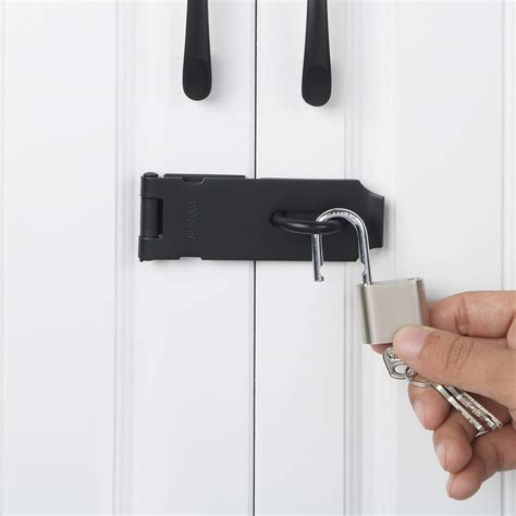 Buy Alise MST009-B Door Clasp Hasp Latch Lock with Padlock,One Set ...