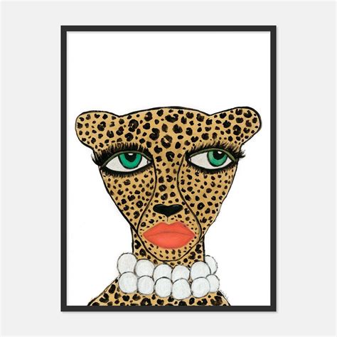 Cheetah by Kendra Dandy in Black Frame, Small Art Print | Small art ...
