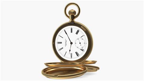 Gold Tiffany Pocket Watch Open 3D Model $79 - .3ds .blend .c4d .fbx ...