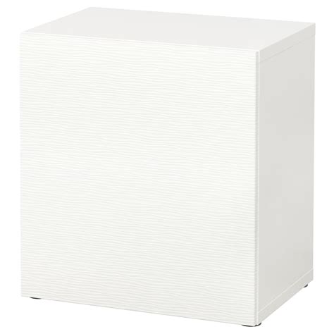 BESTÅ shelf unit with door, white/Laxviken white, 60x42x64 cm (235 ...