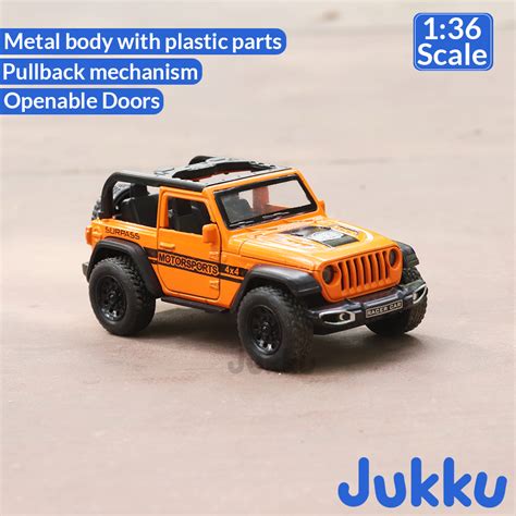 Jukku Resembling Wrangler Convertible Diecast Car - Pullback, Openable ...