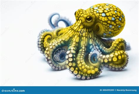 Blue Ringed Octopuses Tetrodotoxin Poisonous Octopus Dangerous Aquatic Animals Black Background ...