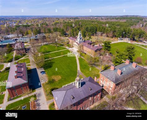 Phillips Academy aerial view in spring including Samuel Phillips Hall ...