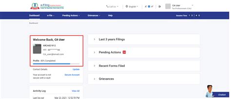 Dashboard and Worklist (CA) User Manual | Income Tax Department