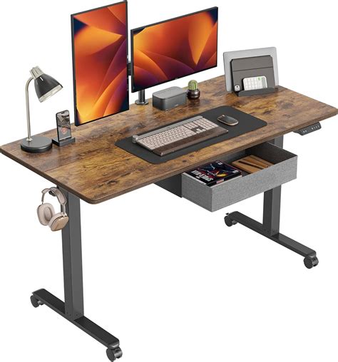Buy CubiCubi 63 x 24 Inch Standing Desk with Drawer, Electric Stand up ...