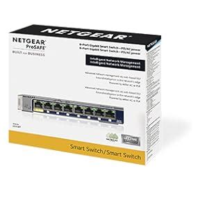 Netgear Prosafe 8 Port Gigabit Smart GS108T Network Switch - Buy ...