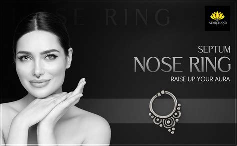 NEMICHAND JEWELS Pure 925 Sterling Silver Septum Nose Rings For Women ...